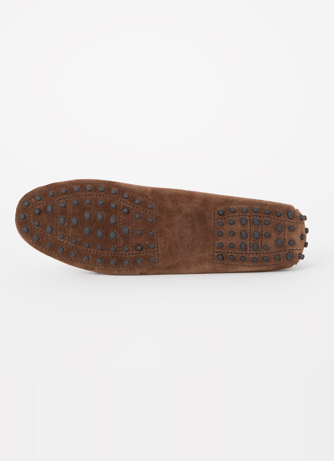 Tod's Gommino Driving bootschoen van suède - detail 4 donkerbruin