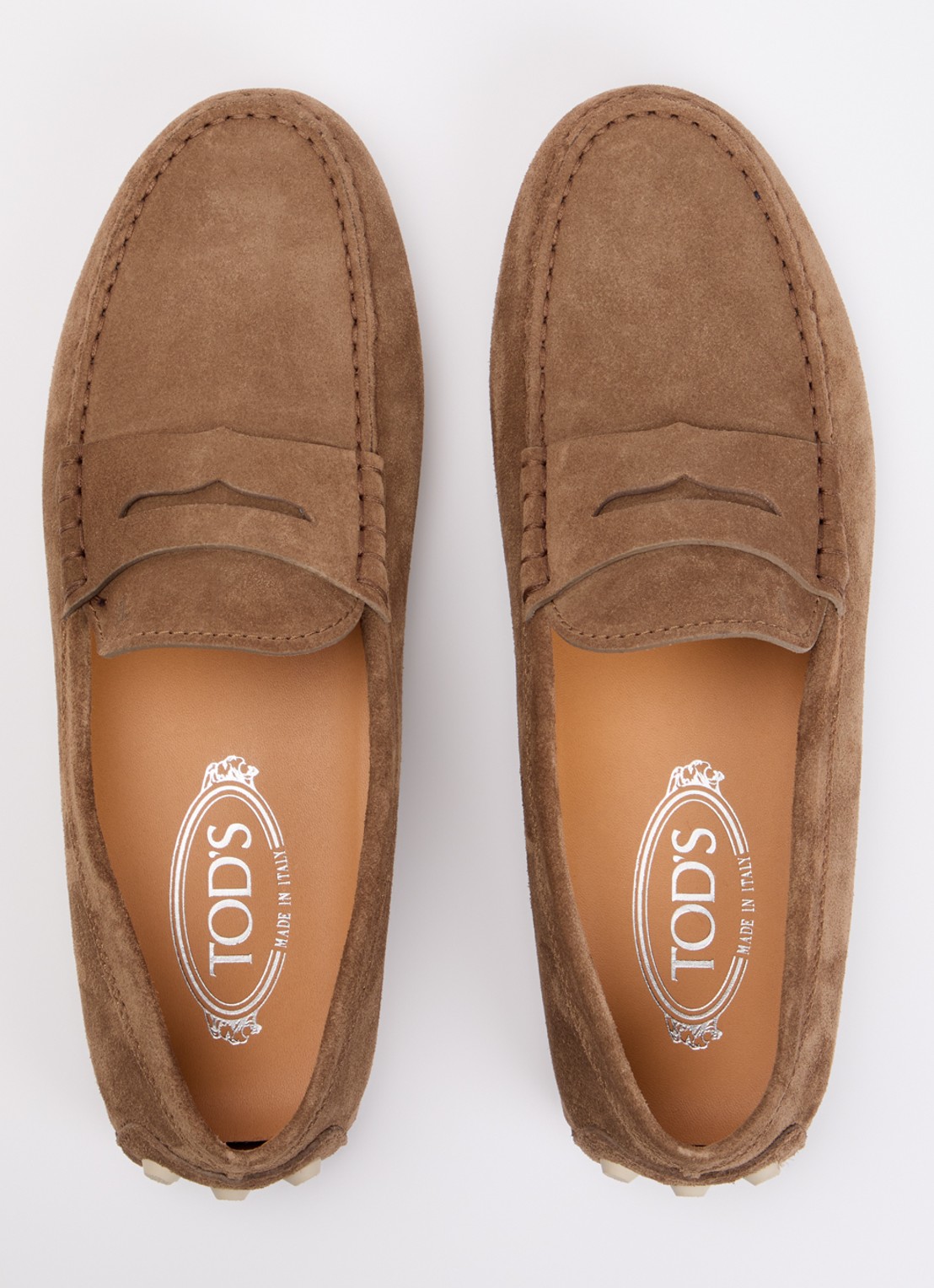Tod's Gommino Macro mocassin van suède - detail 3 bruin