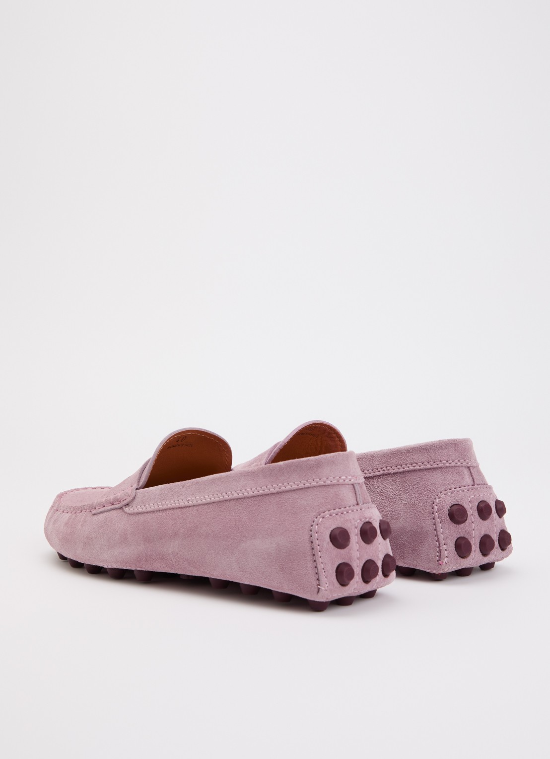 Tod's Gommino Macro mocassin van suède - achterkant lila