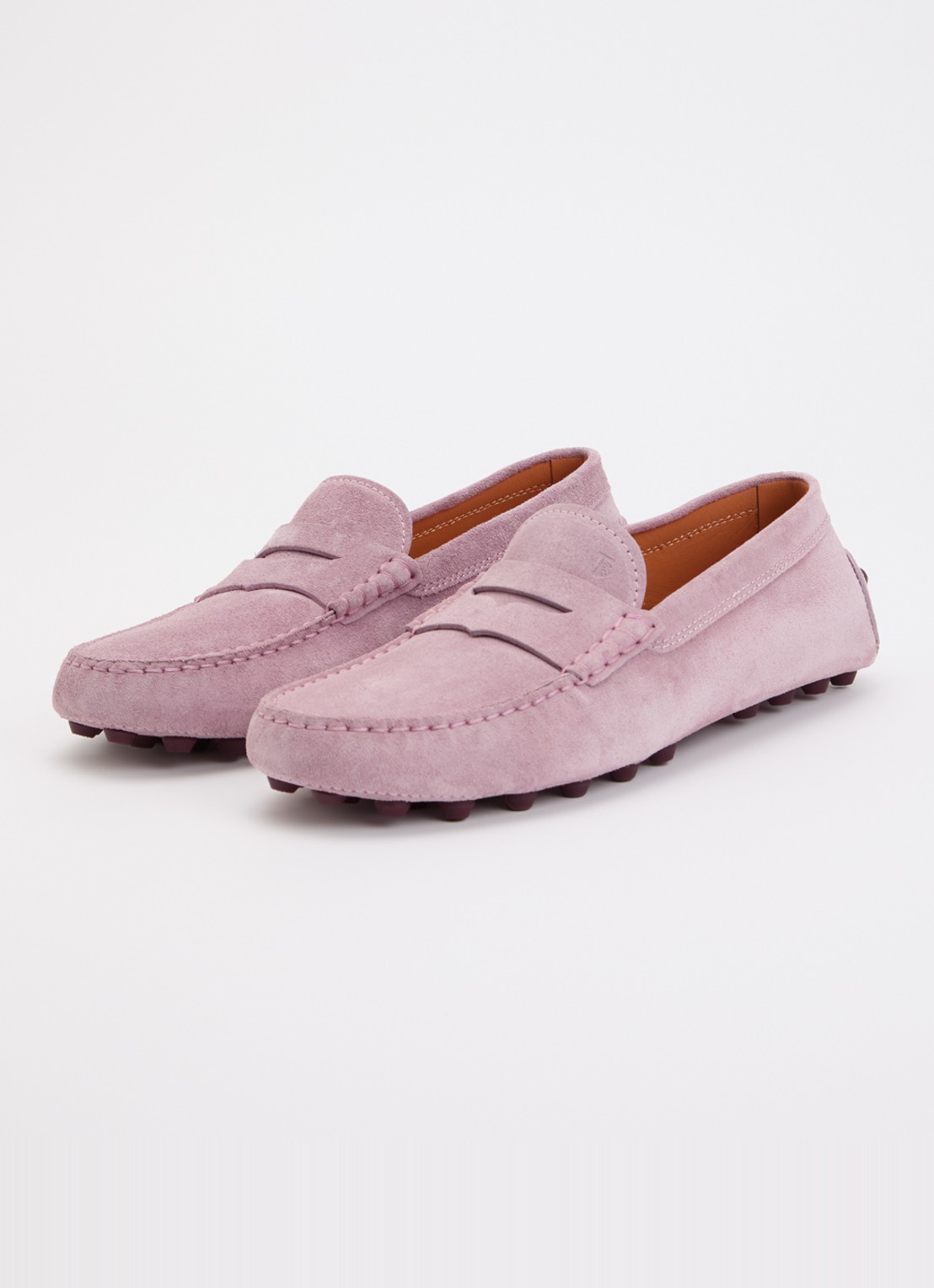 Tod's Gommino Macro mocassin van suède - detail 2 lila