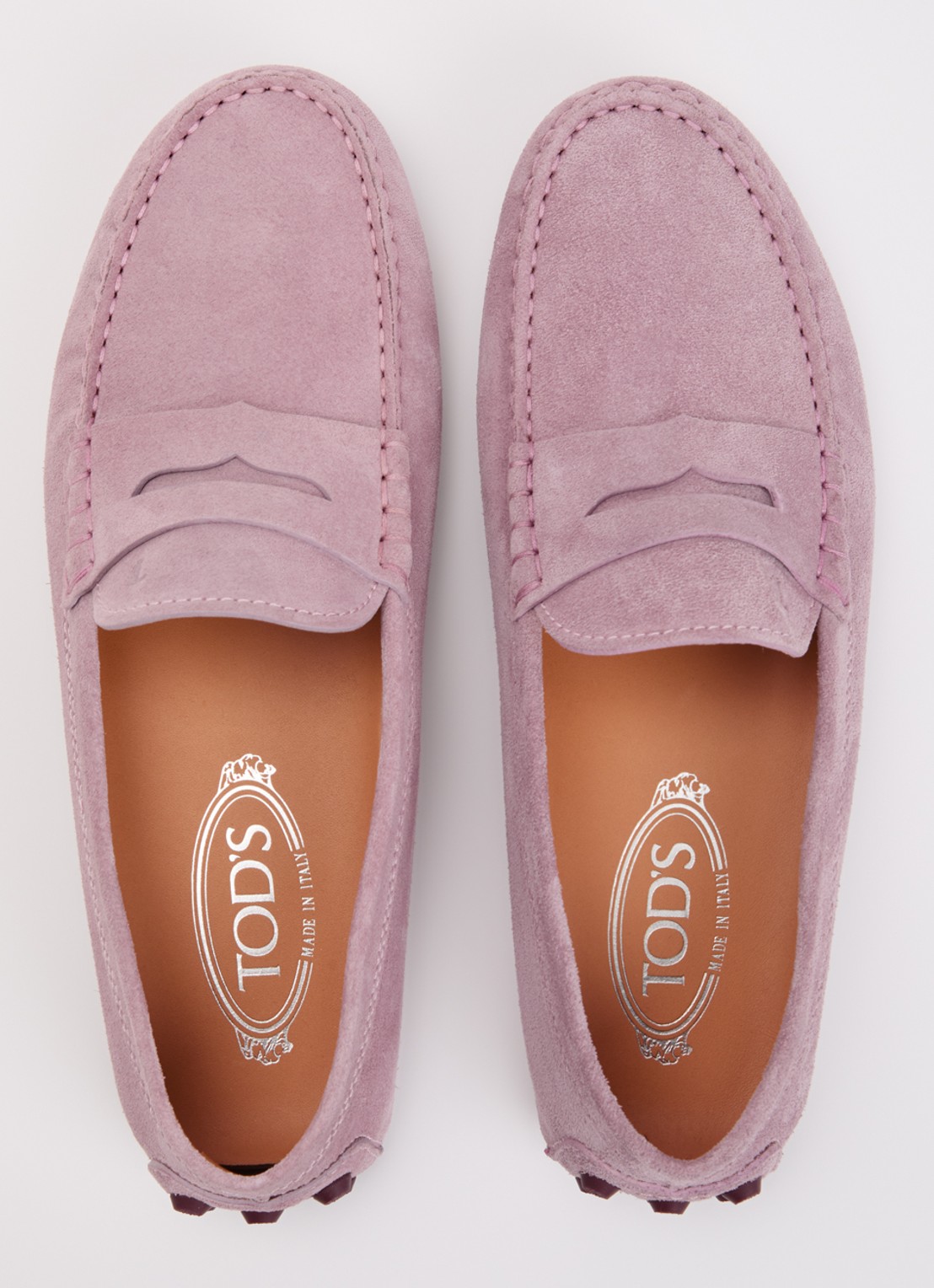 Tod's Gommino Macro mocassin van suède - detail 3 lila