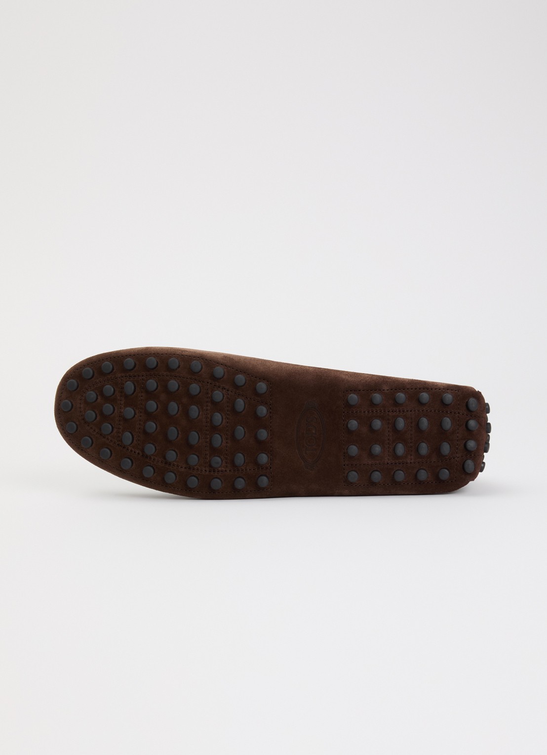 Tod's Gommino mocassin van kalfssuède - detail 5 donkerbruin