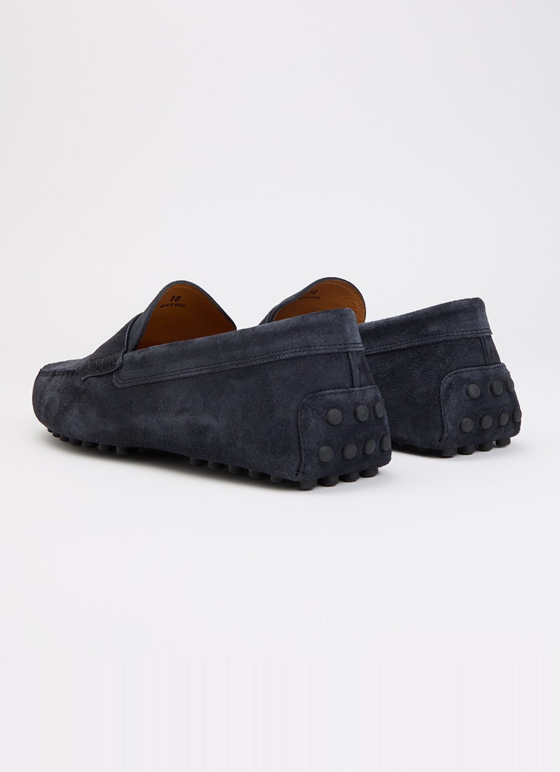 Tod's Gommino mocassin van kalfssuède - achterkant 5 donkerblauw