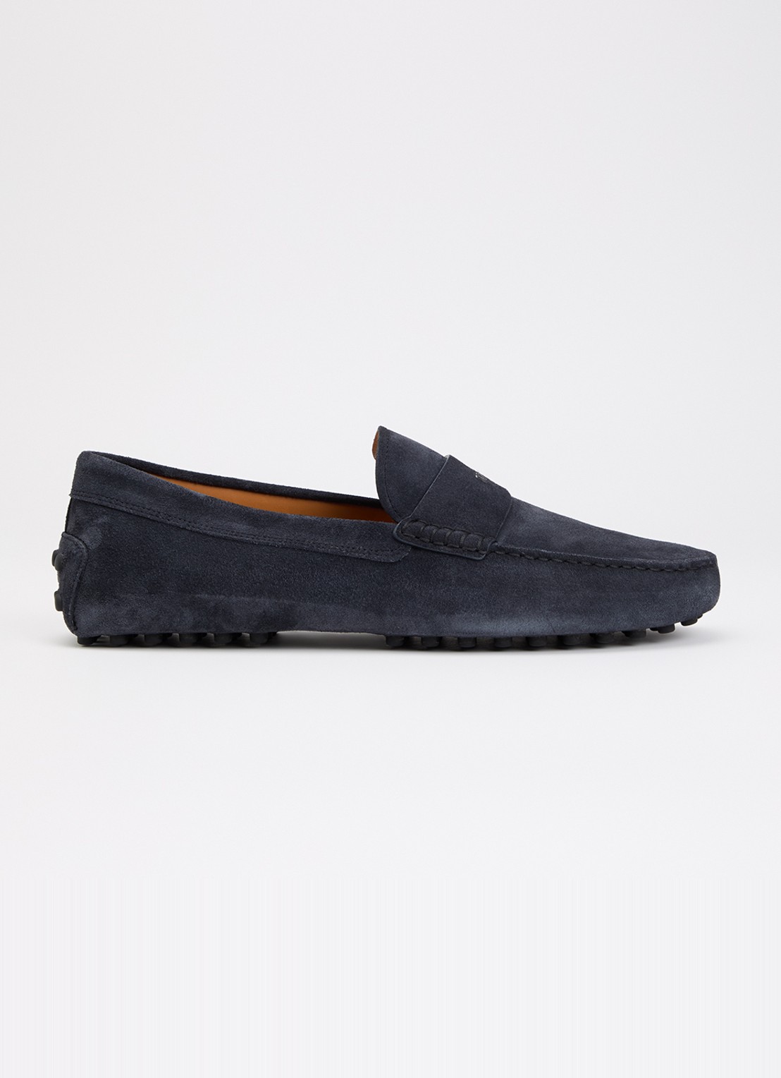 Tod's Gommino mocassin van kalfssuède - voorkant 6 donkerblauw