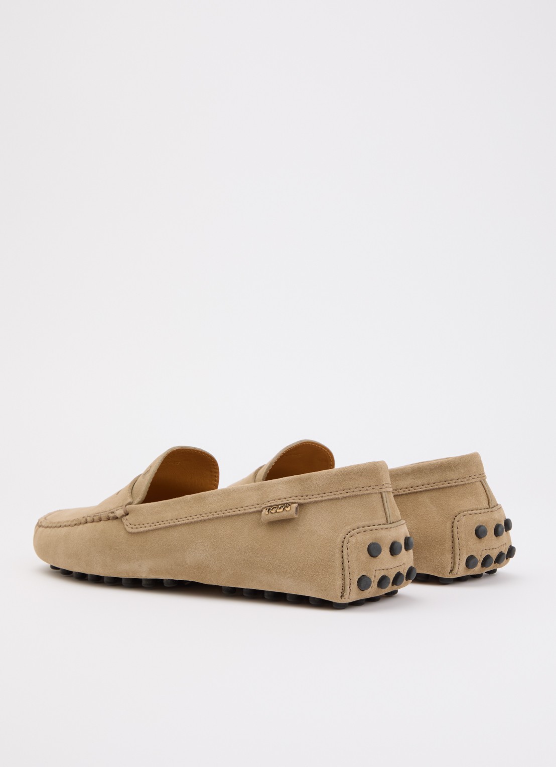 Tod's Gommino mocassin van kalfssuède - achterkant 2 beige