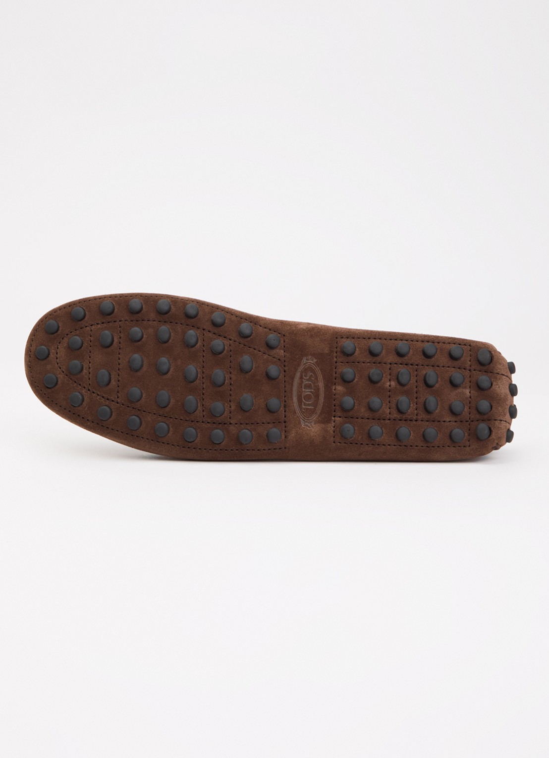 Tod's Gommino mocassin van kalfssuède - detail 5 donkerbruin
