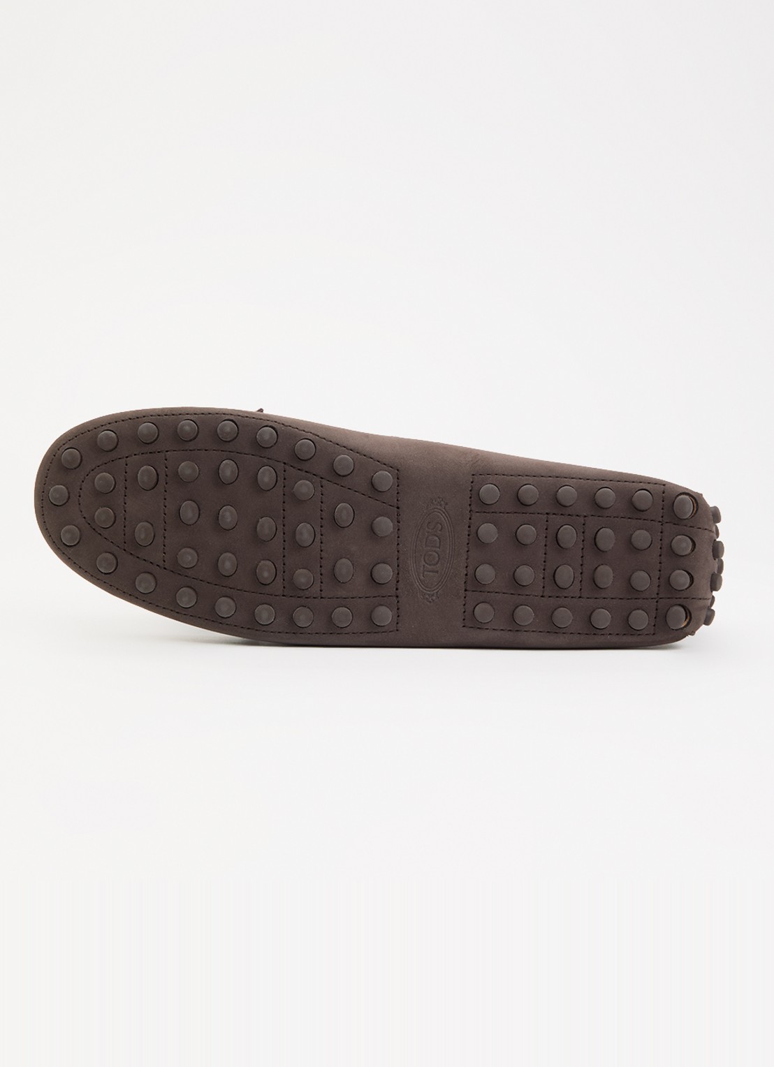 Tod's Gommino mocassin van leer met gevlochten details - detail 5 donkerbruin