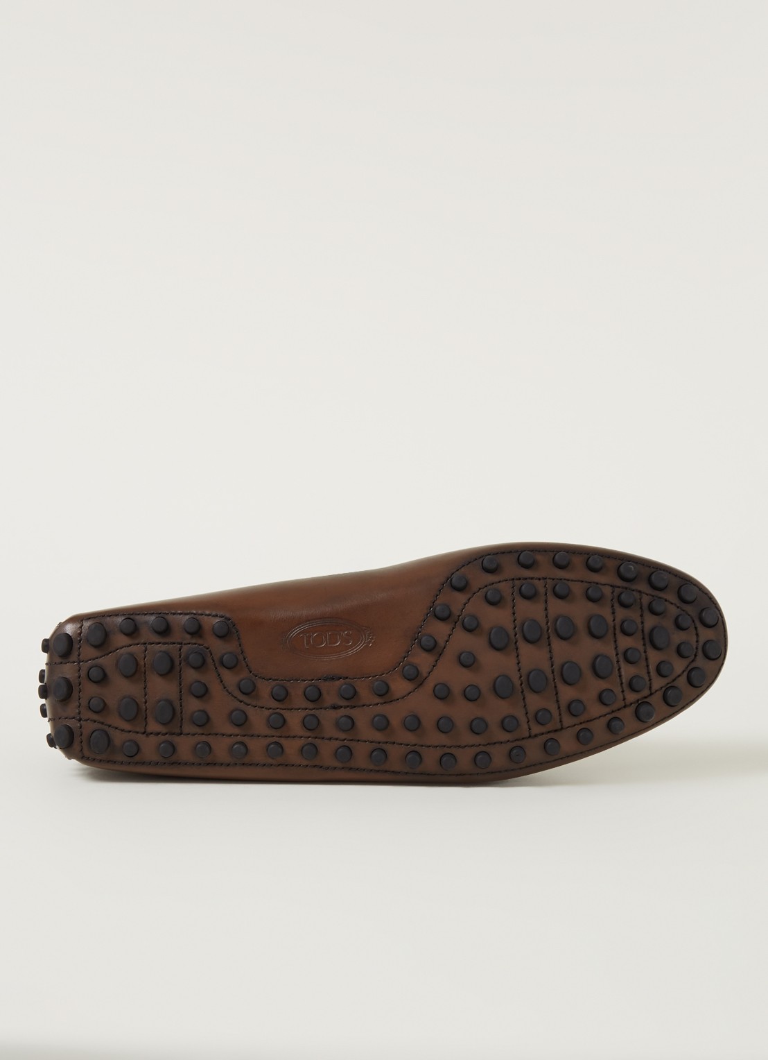 Tod's Gommino mocassin van leer  - detail 6 donkerbruin