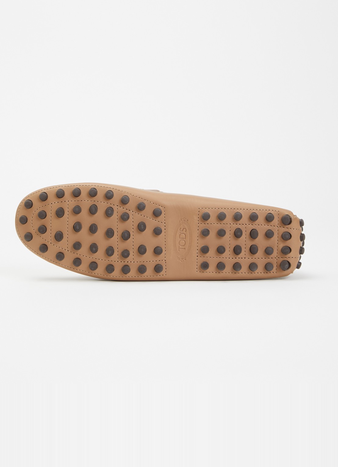 Tod's Gommino mocassin van leer - detail 4 lichtbruin