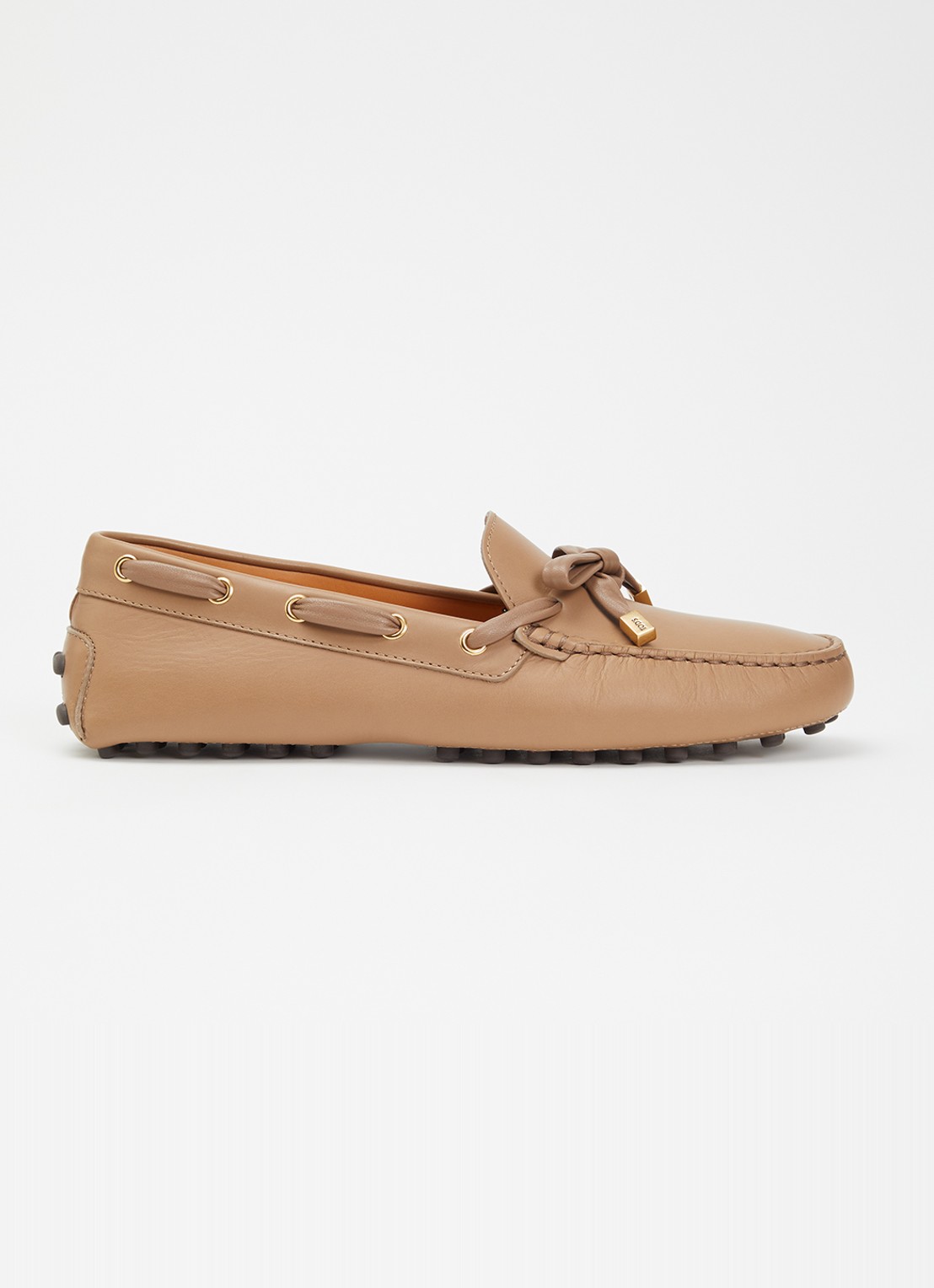 Tod's Gommino mocassin van leer - voorkant 6 lichtbruin