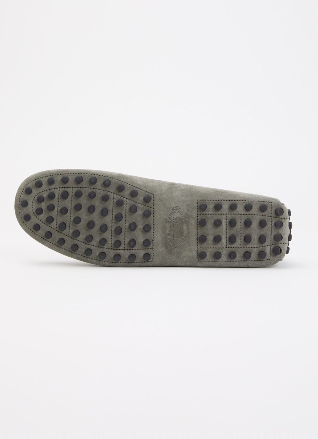 Tod's Gommino mocassin van suède - detail 4 olijfgroen