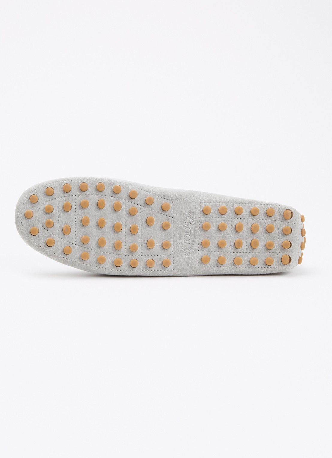 Tod's Gommino mocassin van suède - detail 4 grijs