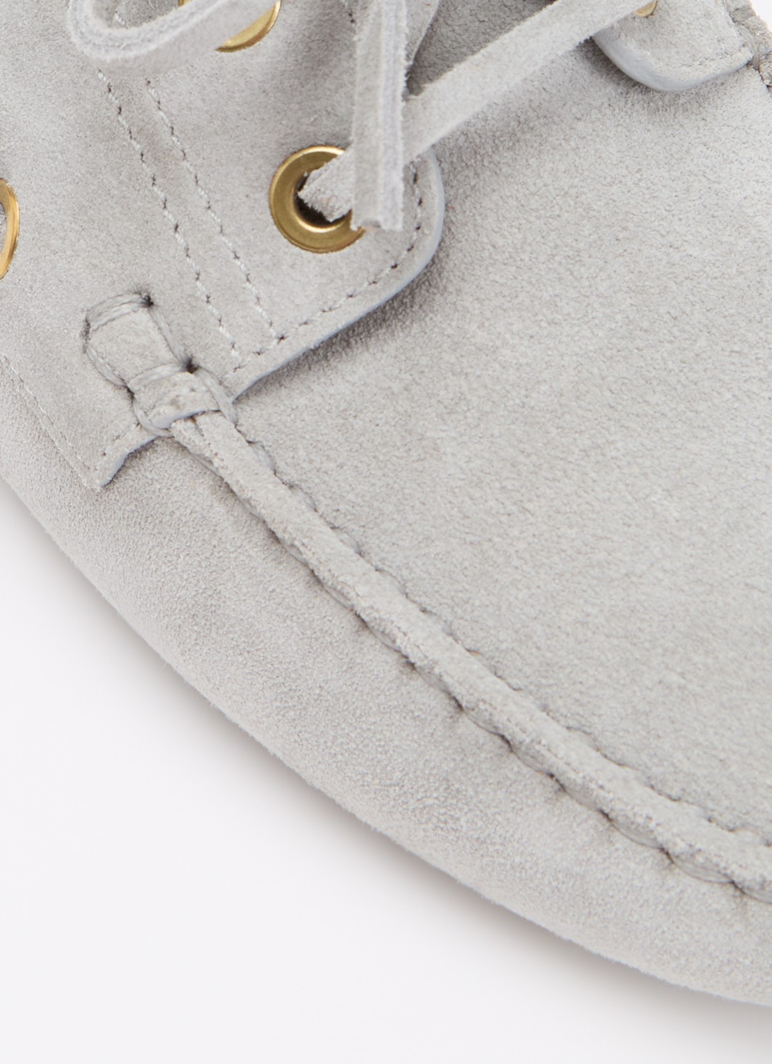 Tod's Gommino mocassin van suède - detail 5 grijs