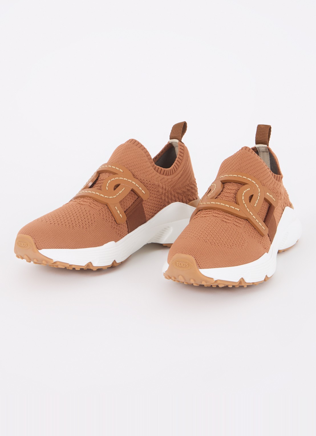 Tod's Kate sneaker met met gebreid bovenwerk - detail 2 camel