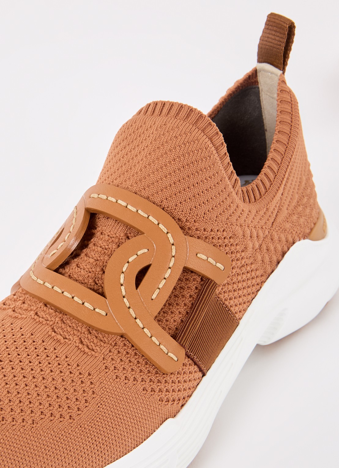 Tod's Kate sneaker met met gebreid bovenwerk - detail 7 roestbruin
