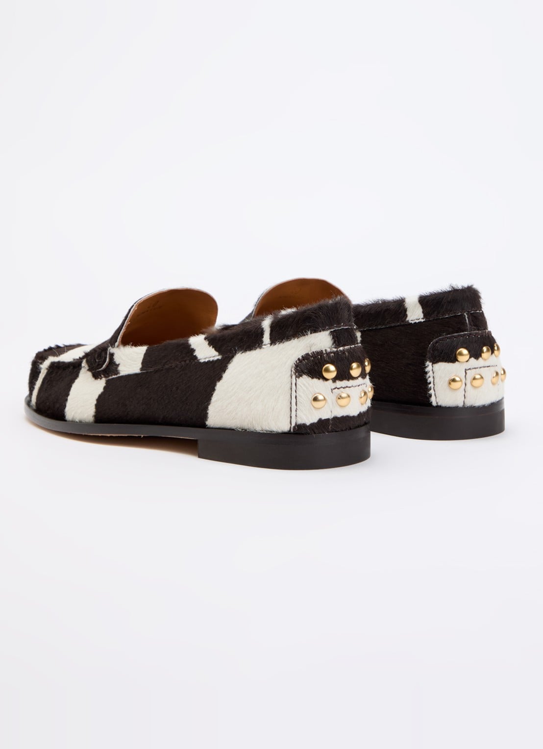 Tod's Loafer van kalfsleer met dierenprint  - achterkant 6 donkerbruin