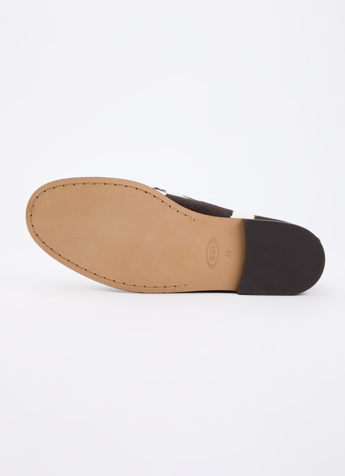 Tod's Loafer van kalfsleer met dierenprint  - detail 4 donkerbruin