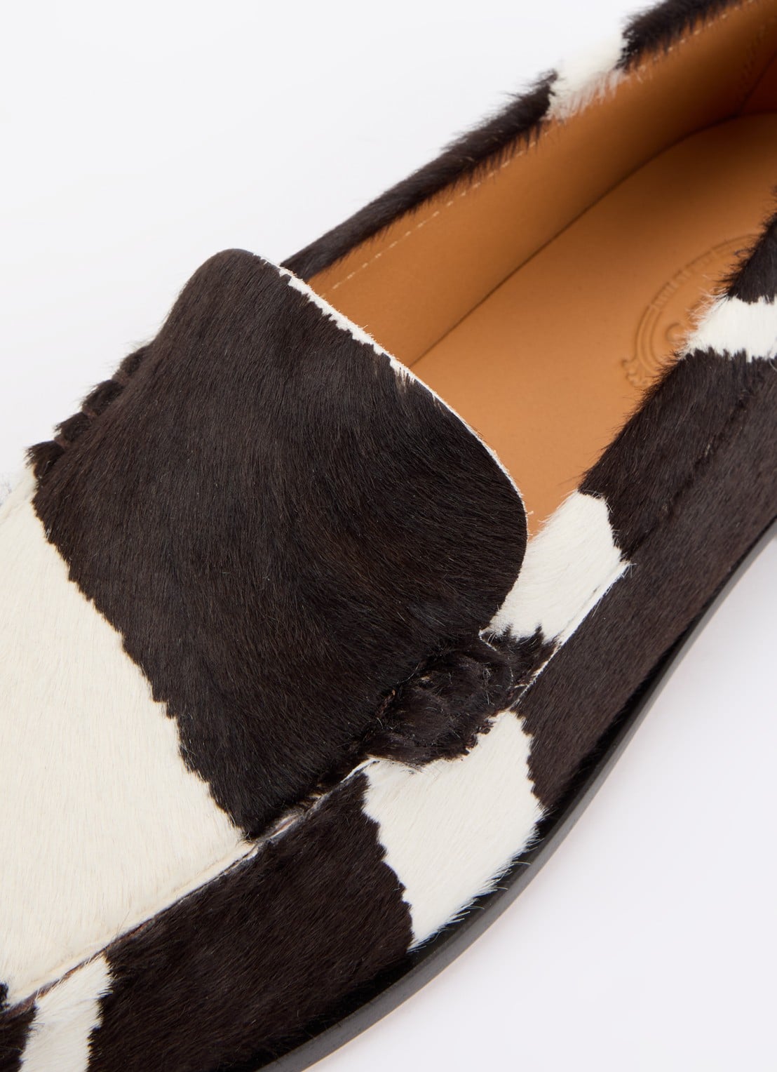 Tod's Loafer van kalfsleer met dierenprint  - detail 5 donkerbruin
