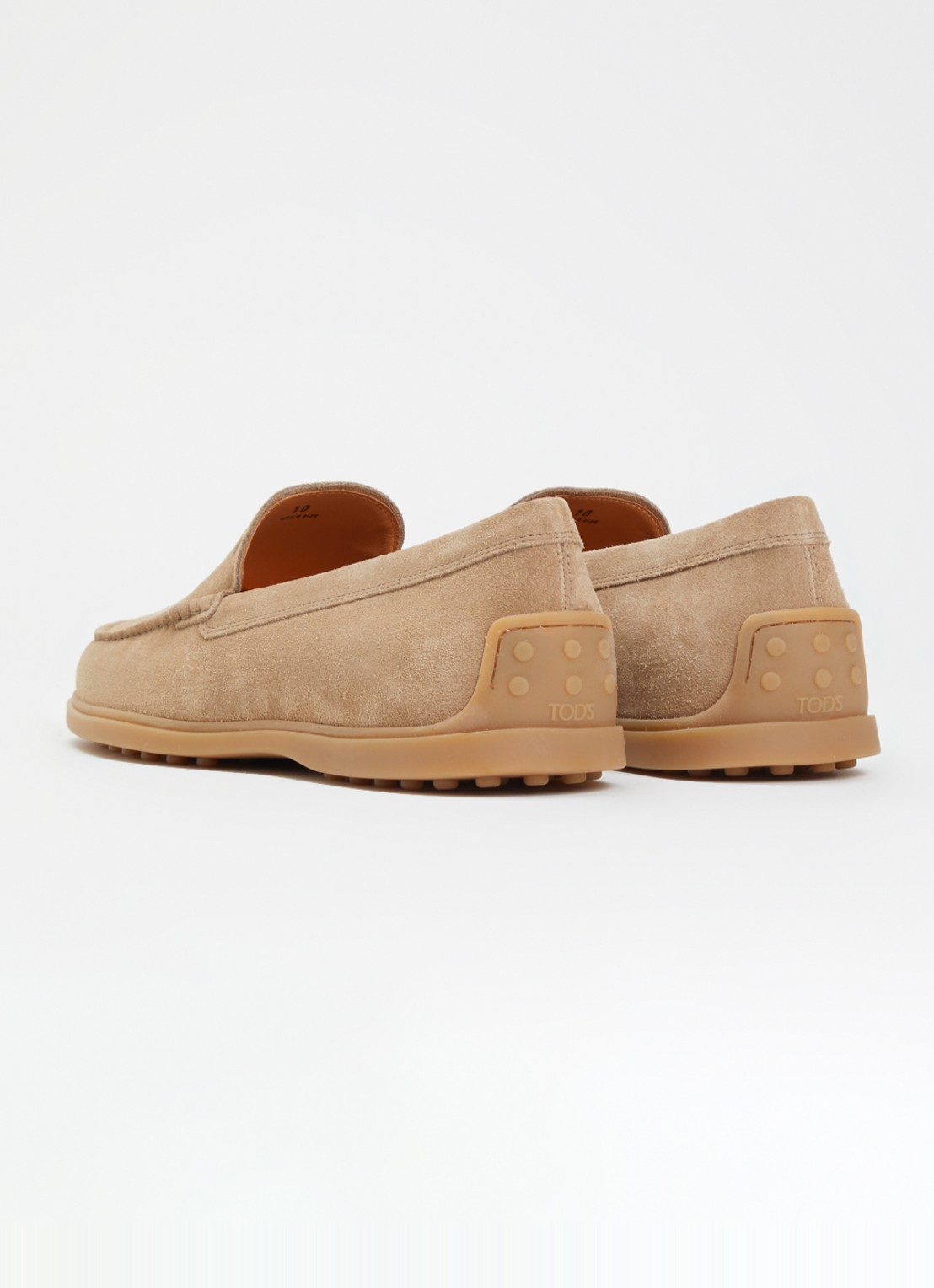 Tod's Loafer van kalfssuède - achterkant zand
