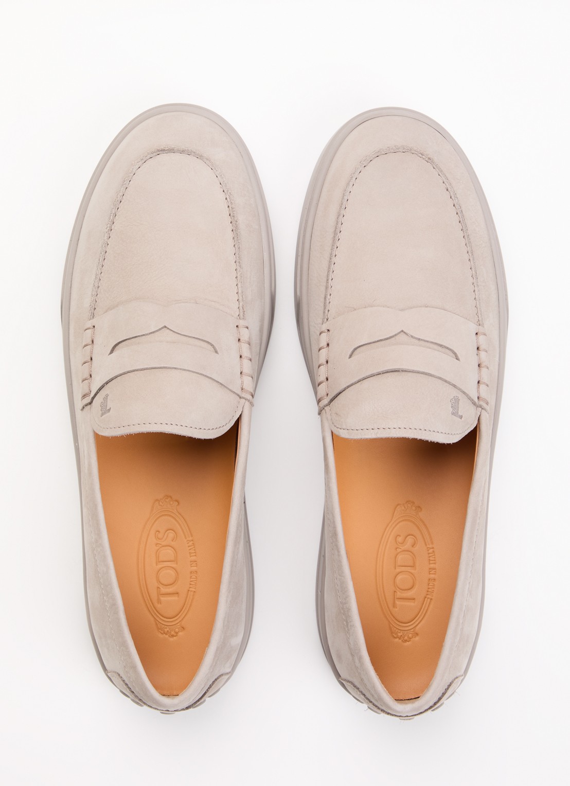 Tod's Mocassino Cassetta slip-on van leer - detail 4 grijs