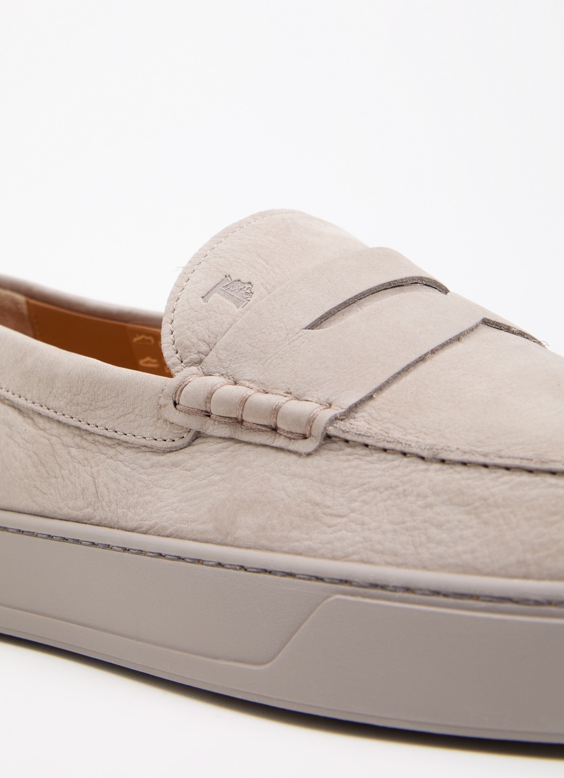 Tod's Mocassino Cassetta slip-on van leer - detail 6 grijs