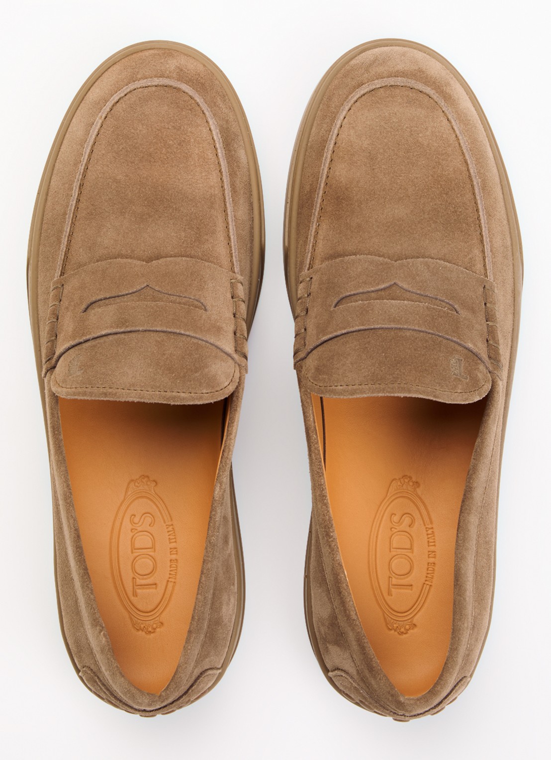 Tod's Mocassino Cassetta slip-on van suède - detail 4 bruin