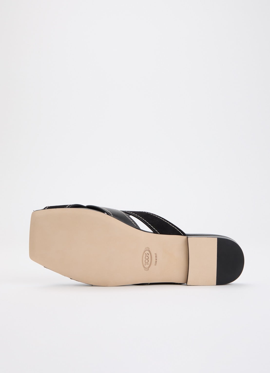 Tod's Sandaal van kalfsleer met details van suède - detail 5 zwart
