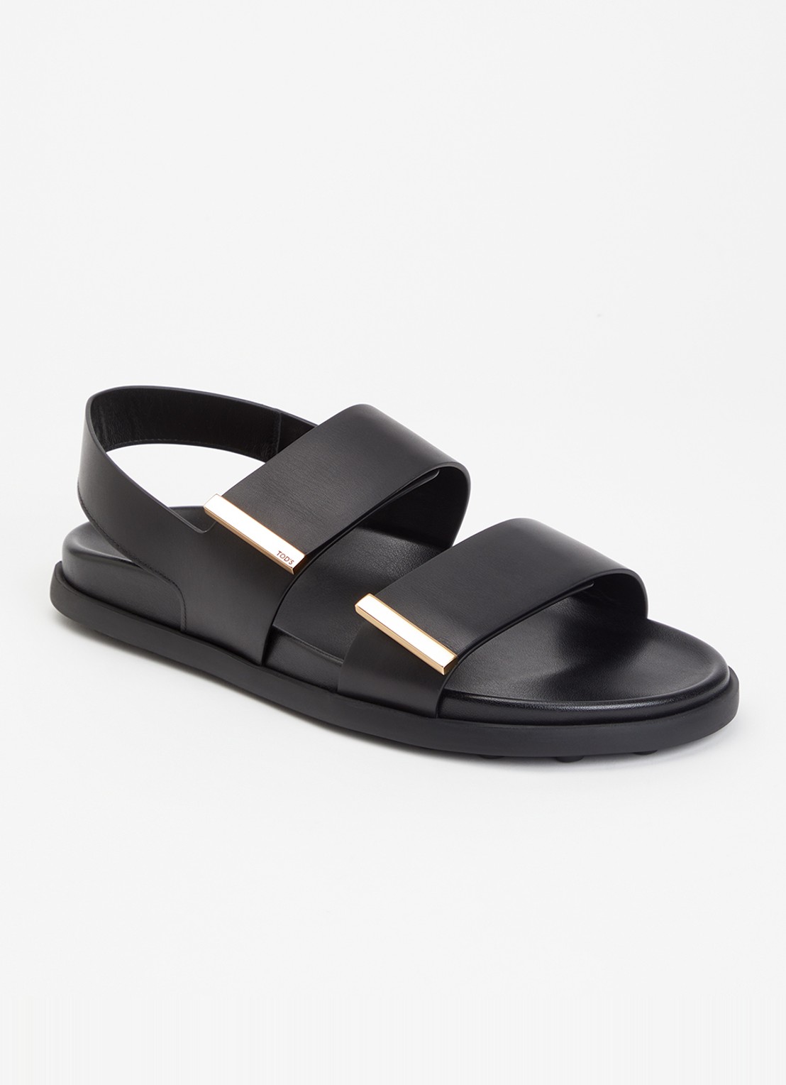 Tod's Sandaal van kalfsleer - voorkant 2 zwart