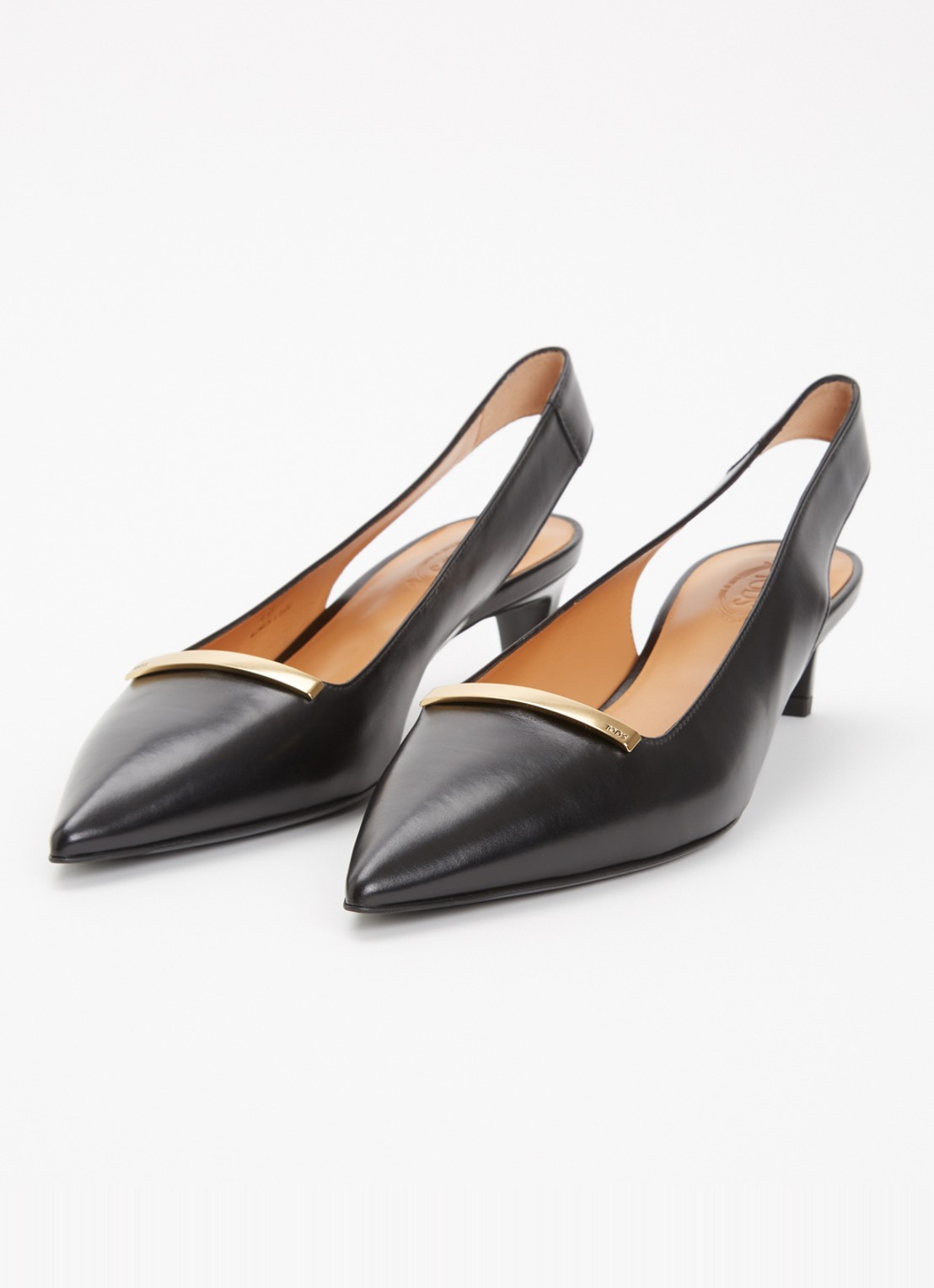 Tod's Slingback van kalfsleer - detail 2 zwart
