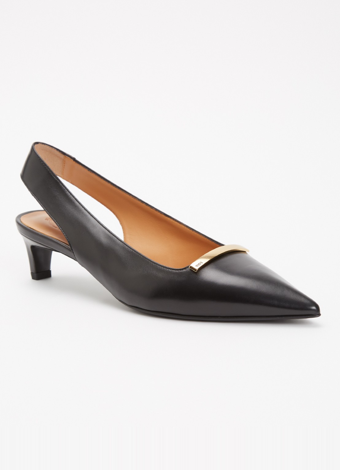 Tod's Slingback van kalfsleer - voorkant 6 zwart