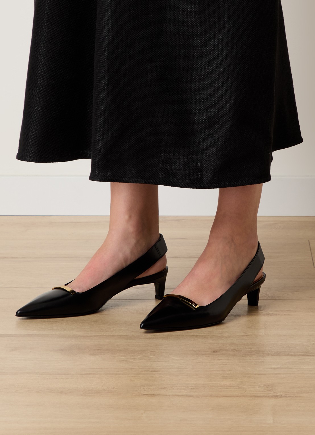 Tod's Slingback van kalfsleer - voorkant 7 zwart