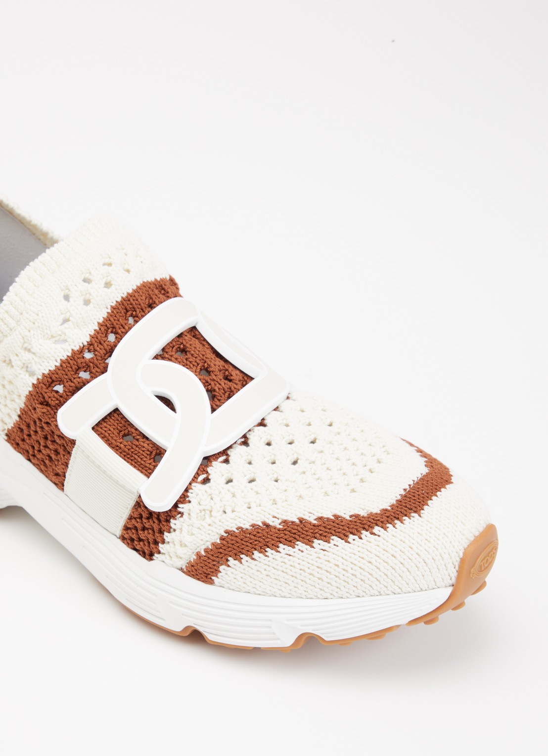 Tod's Sneaker met gebreid bovenwerk - detail 7 gebroken wit