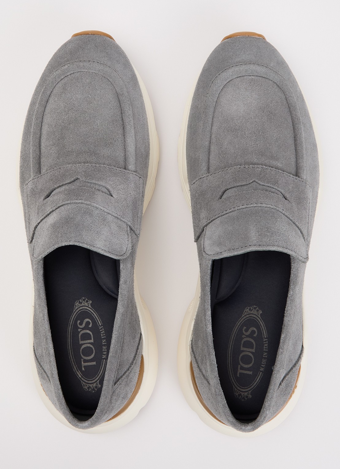 Tod's Sneaker van suède - detail 4 grijs