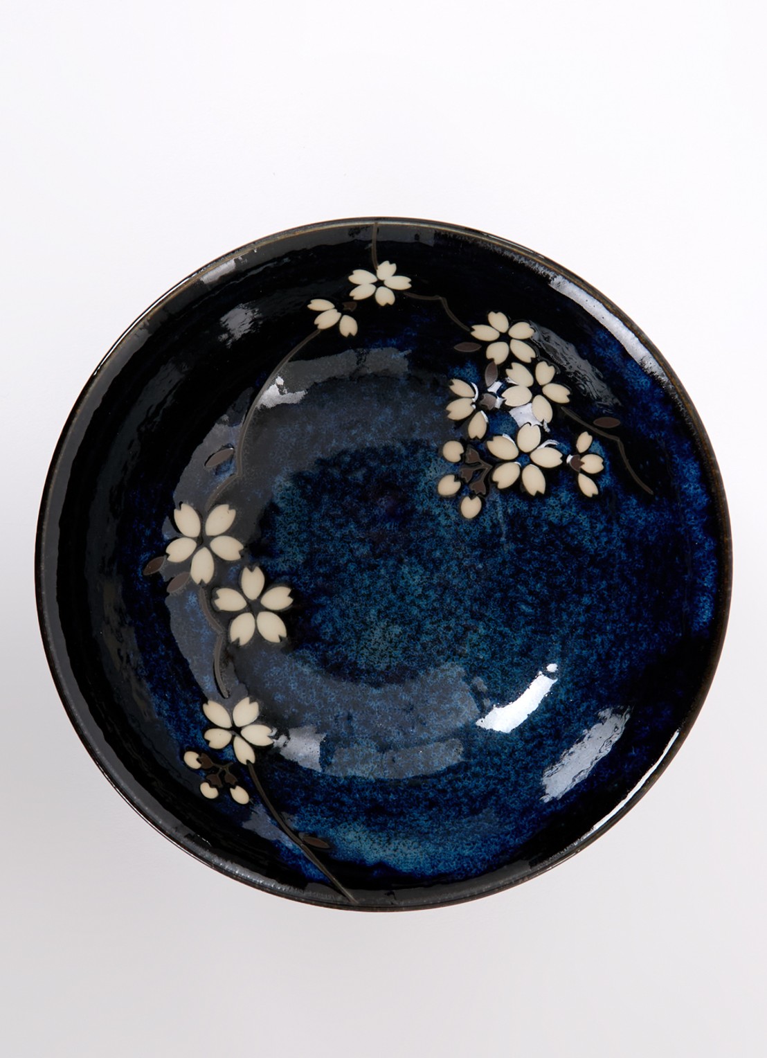 Tokyo Design Studio Blue Sakura Ramen kom 19 cm - voorkant 2 donkerblauw