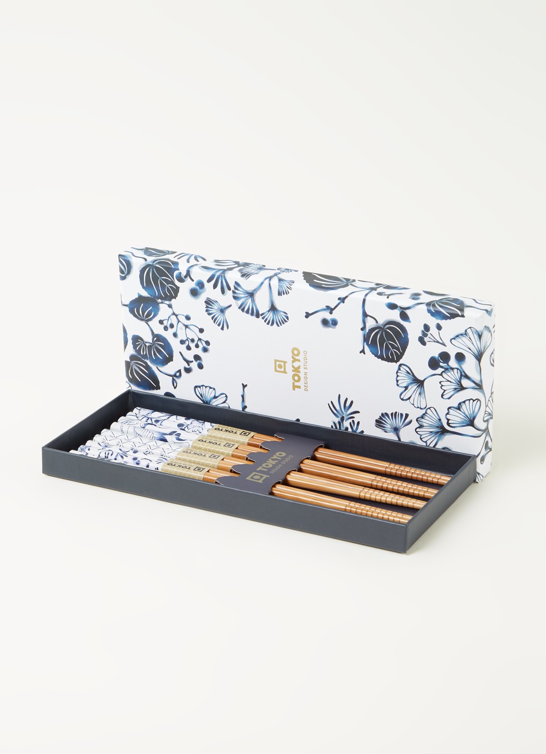 Tokyo Design Studio Chopsticks eetstokjes set van 5  - detail blauw