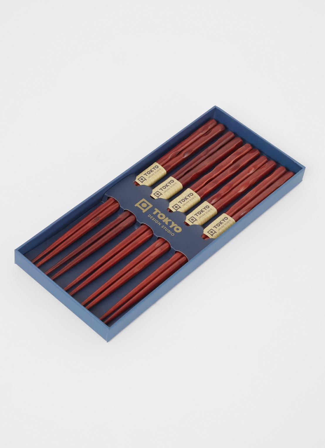 Tokyo Design Studio Chopsticks Giftset eetstokjes set van 5  - voorkant 3 bruin