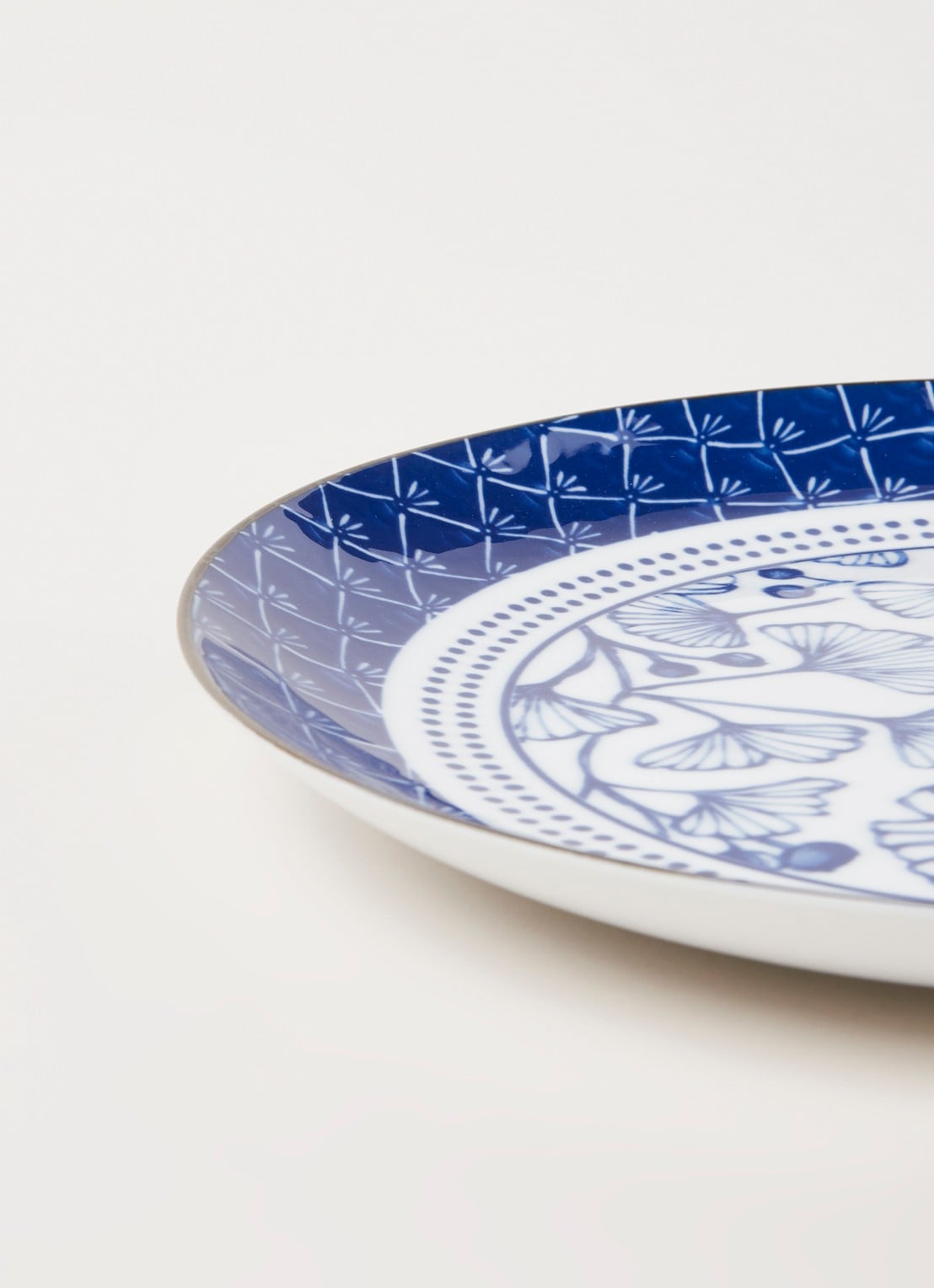Tokyo Design Studio Flora Botanica Ginkgo dinerbord 25 cm - detail wit
