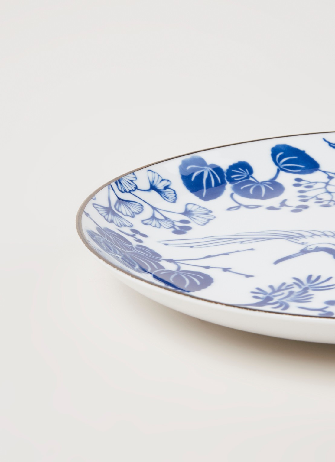 Tokyo Design Studio Flora Japonica Crane dinerbord 25 cm - detail wit