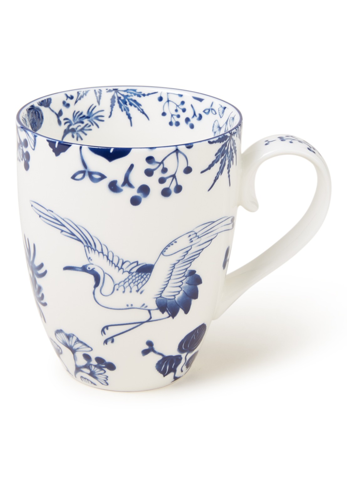 Tokyo Design Studio Flora Japonica Crane mok 38 cl - voorkant 2 wit
