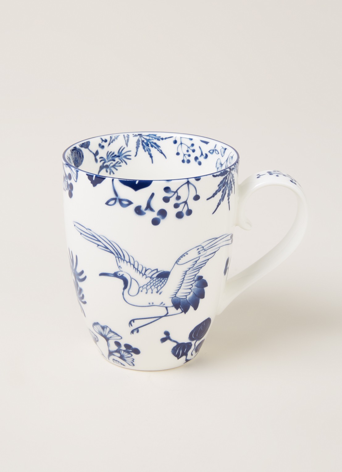 Tokyo Design Studio Flora Japonica Crane mok 38 cl - voorkant 3 wit