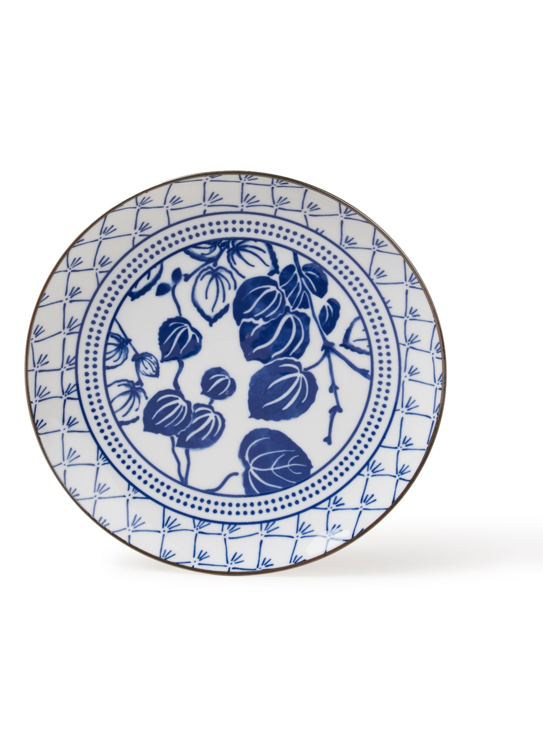Tokyo Design Studio Flora Japonica Ivy ontbijtbord 20 cm - voorkant wit