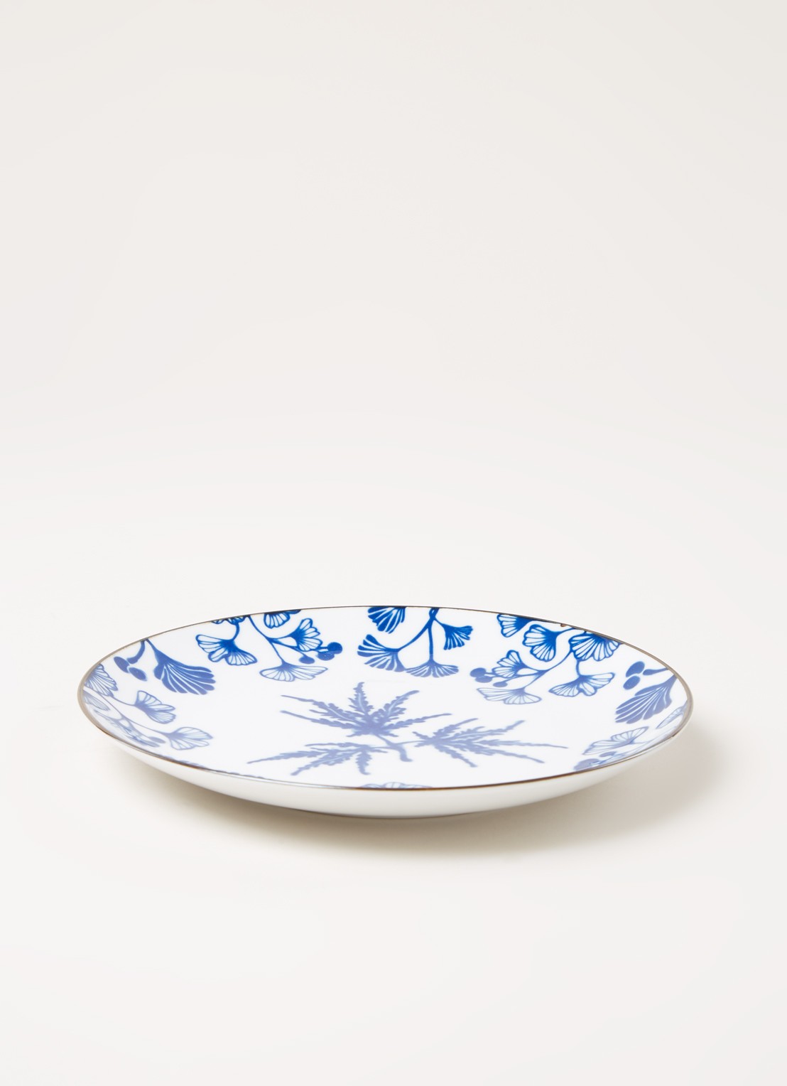 Tokyo Design Studio Flora Japonica Maple ontbijtbord 20,5 cm - detail donkerblauw
