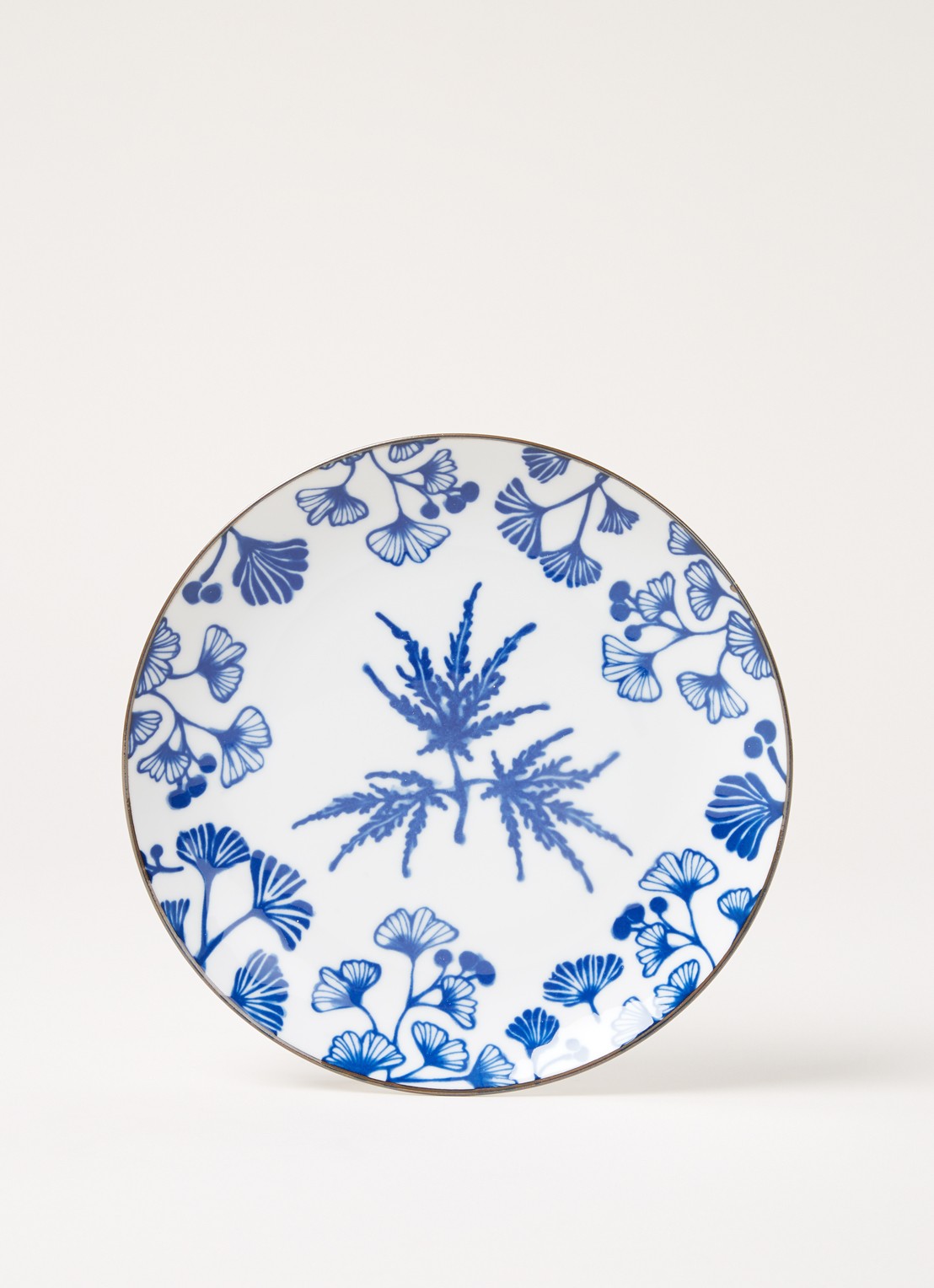 Tokyo Design Studio Flora Japonica Maple ontbijtbord 20,5 cm - voorkant 3 donkerblauw