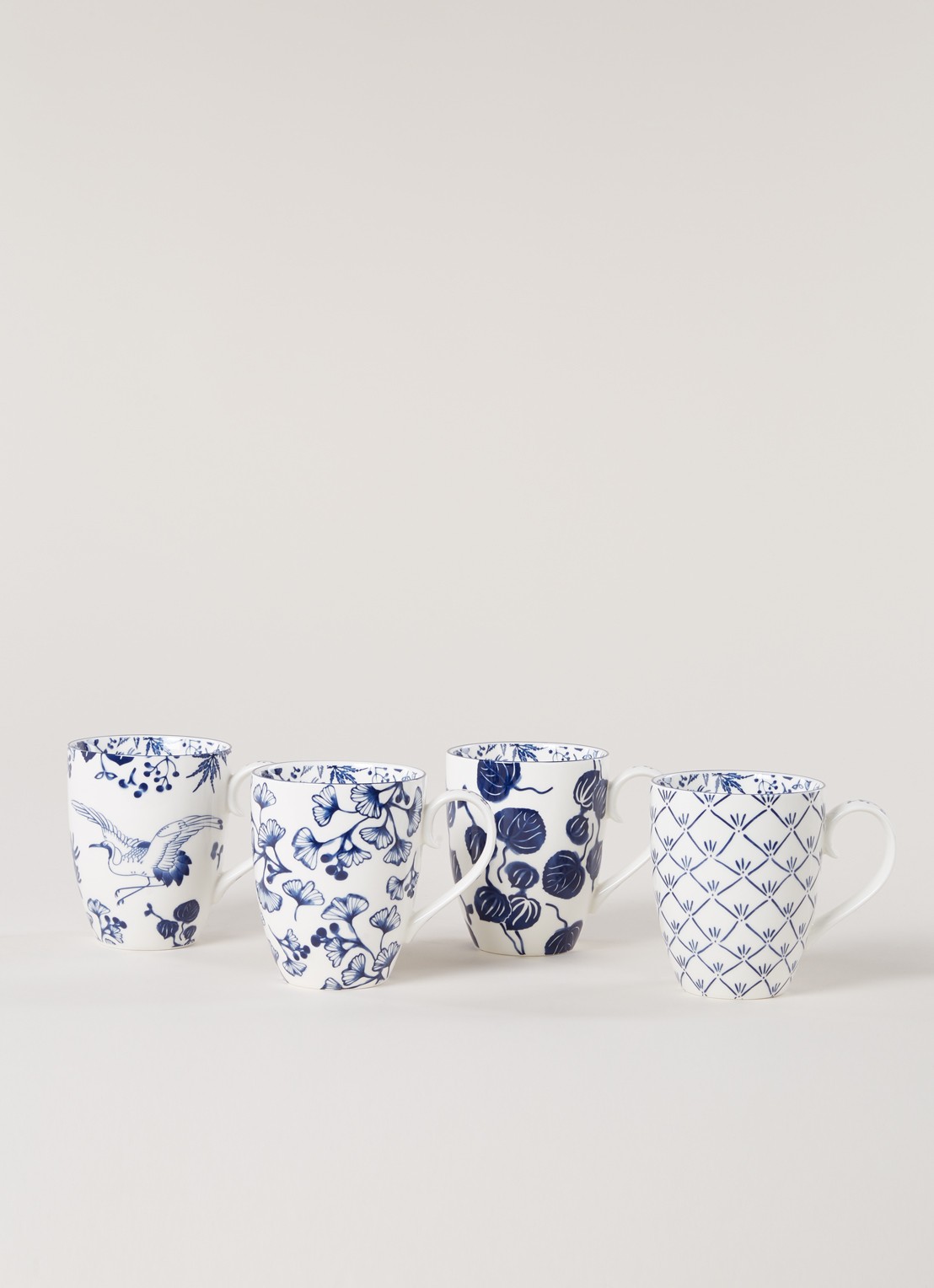 Tokyo Design Studio Flora Japonica mok 38 cl set van 4 - voorkant 2 wit