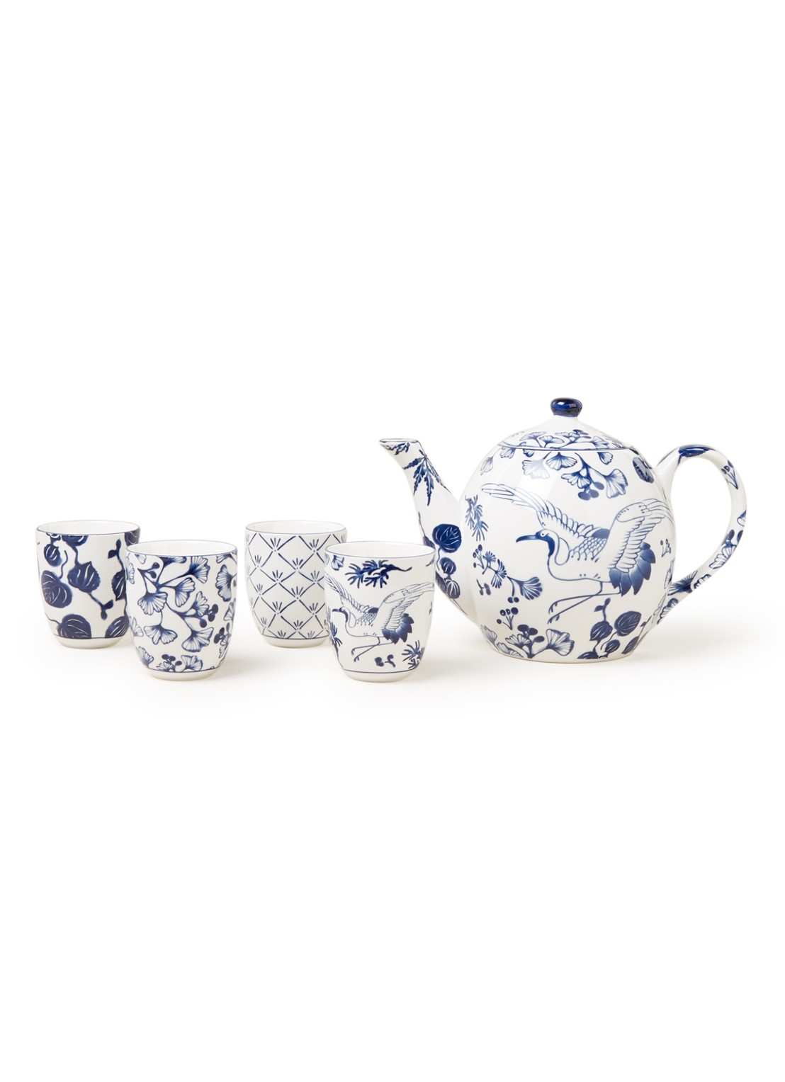 Tokyo Design Studio Flora Japonica theeset 5-delig - voorkant wit
