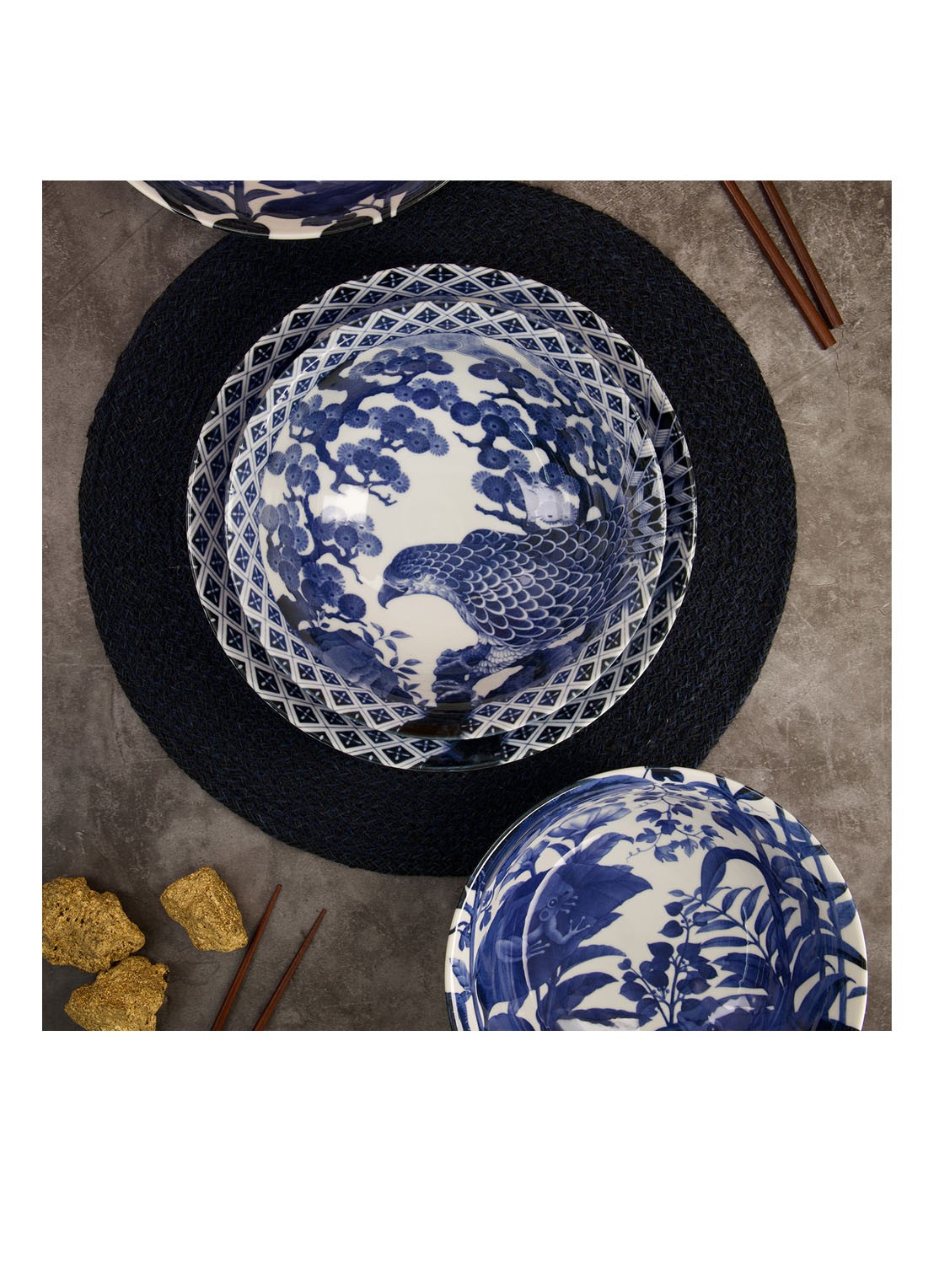 Tokyo Design Studio Mixed Bowls Hawk diep bord 20 cm - detail 3 blauw