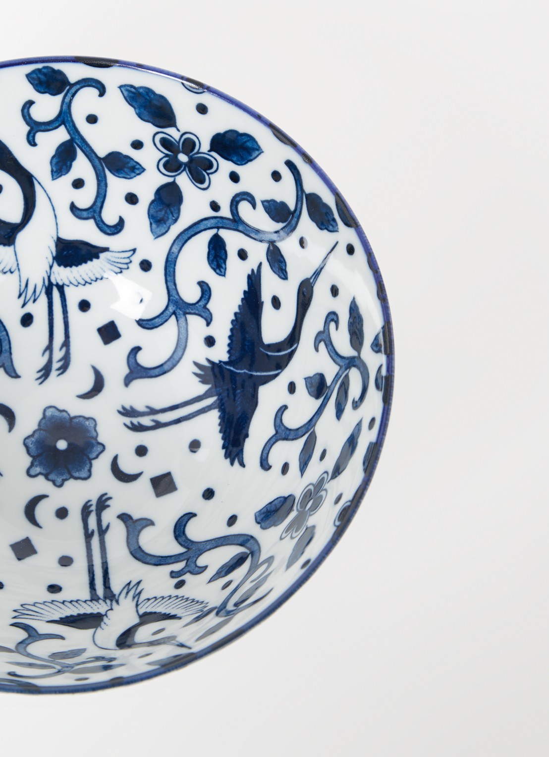 Tokyo Design Studio Mixed Bowls Mai Tsuru kom 18 cm - detail blauw