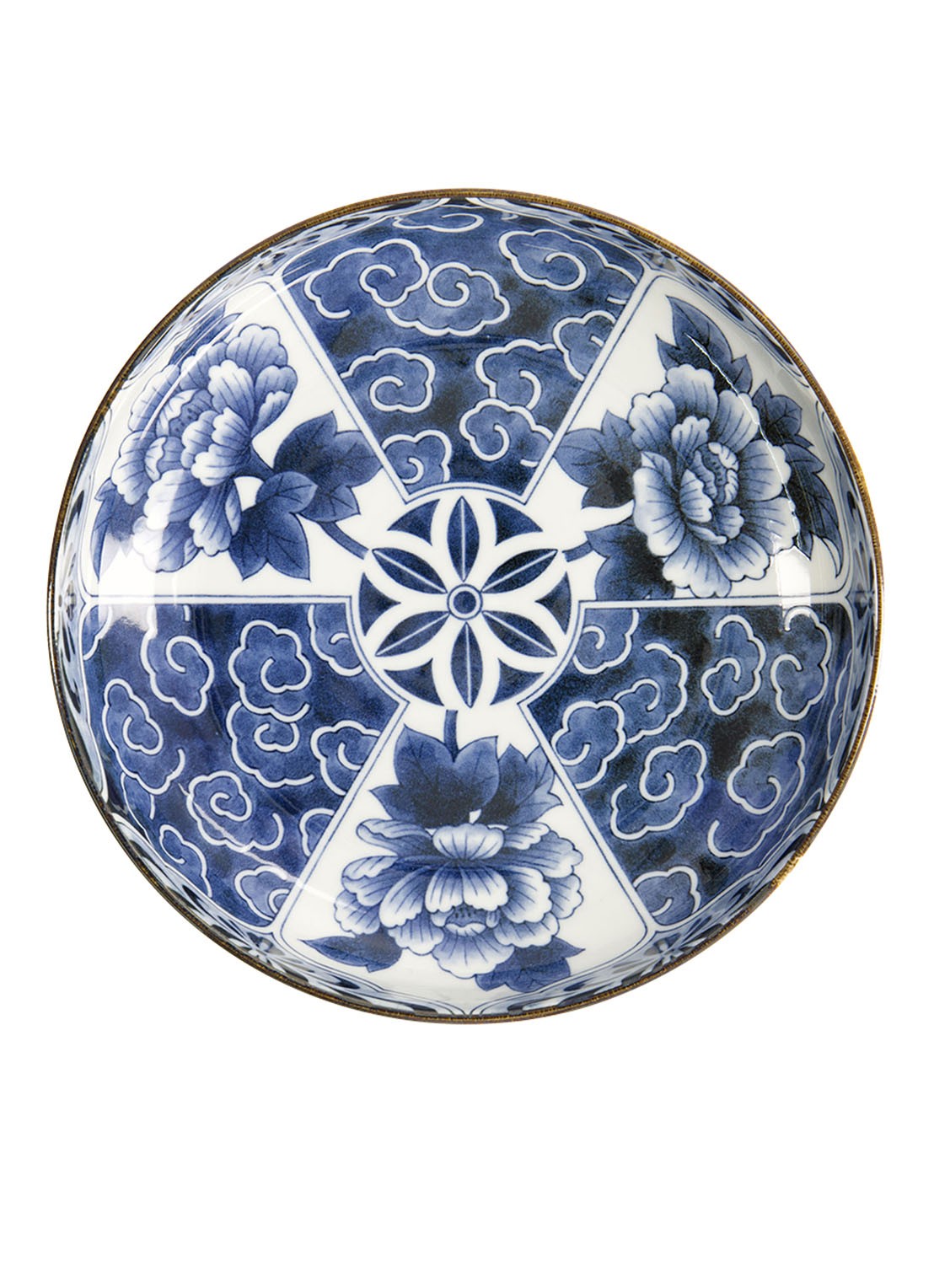 Tokyo Design Studio Mixed Bowls Unsai Botan diepe bord 20 cm - voorkant 3 blauw