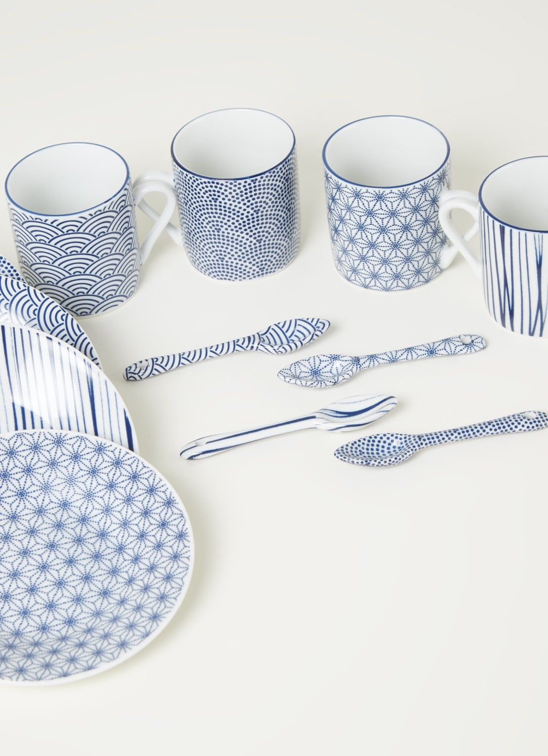 Tokyo Design Studio Nippon Blue espresso set 12-delig - detail blauw