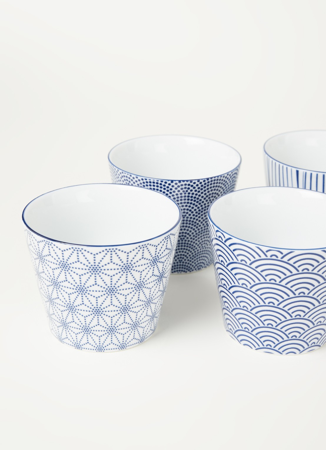 Tokyo Design Studio Nippon Blue kopje 18 cl set van 4 - detail blauw